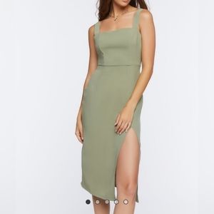 FOREVER 21 Leg-Slit Midi Dress